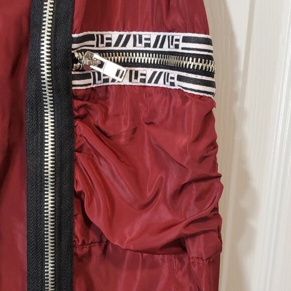 LF Burgundy Zipper Joggers SZ S - Picture 3 of 8